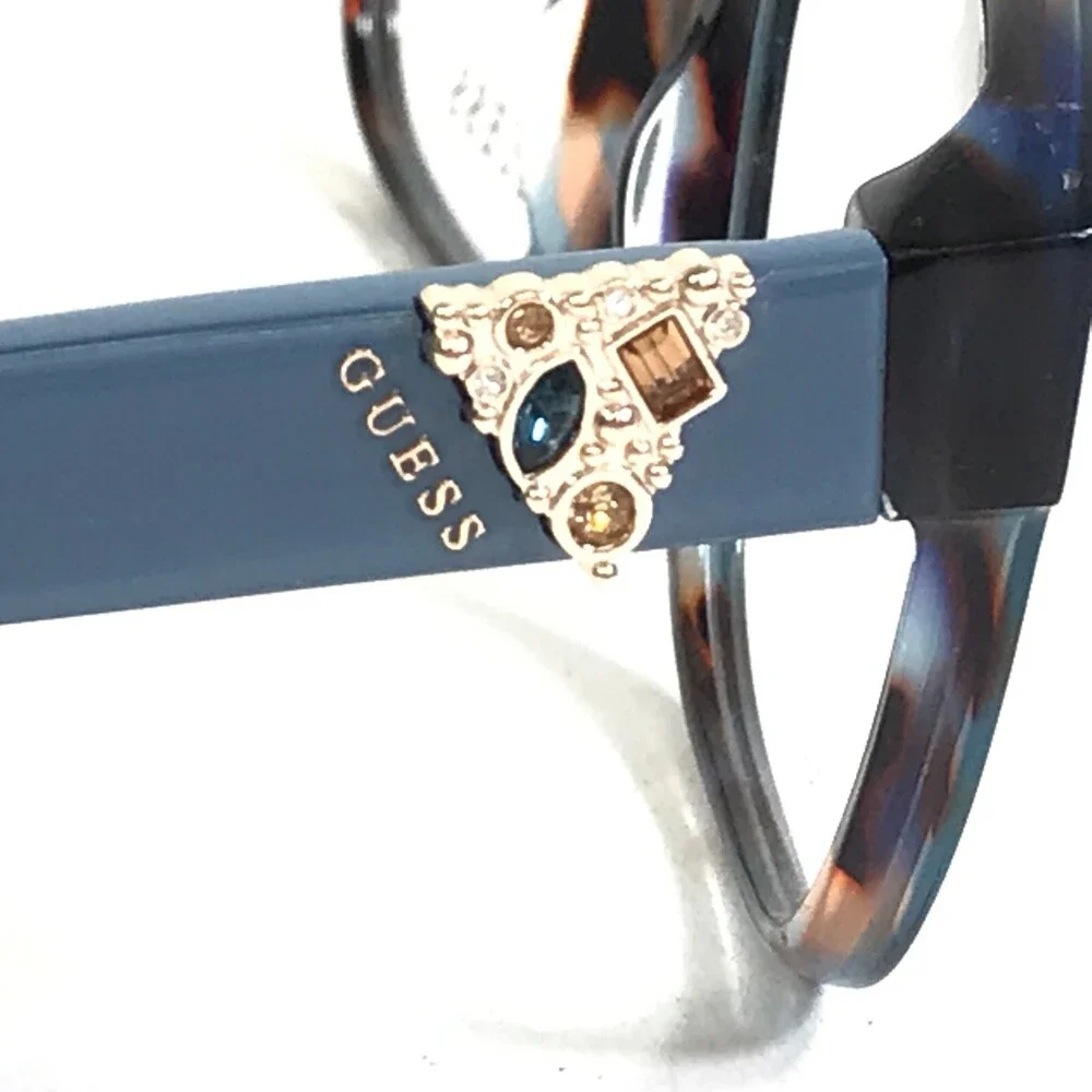 Guess Eyeglasses Frames GU2854-S 092 Brown Blue Tortoise Square 53-16-140